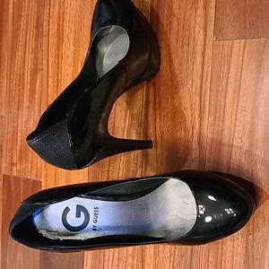 Women black platform pumps size 5&1/2